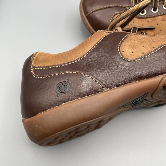 BOC Oxford Sneakers Womens Size 7.5 Brown Leather Comfort Shoes Y2K Bowling - Picture 7 of 10